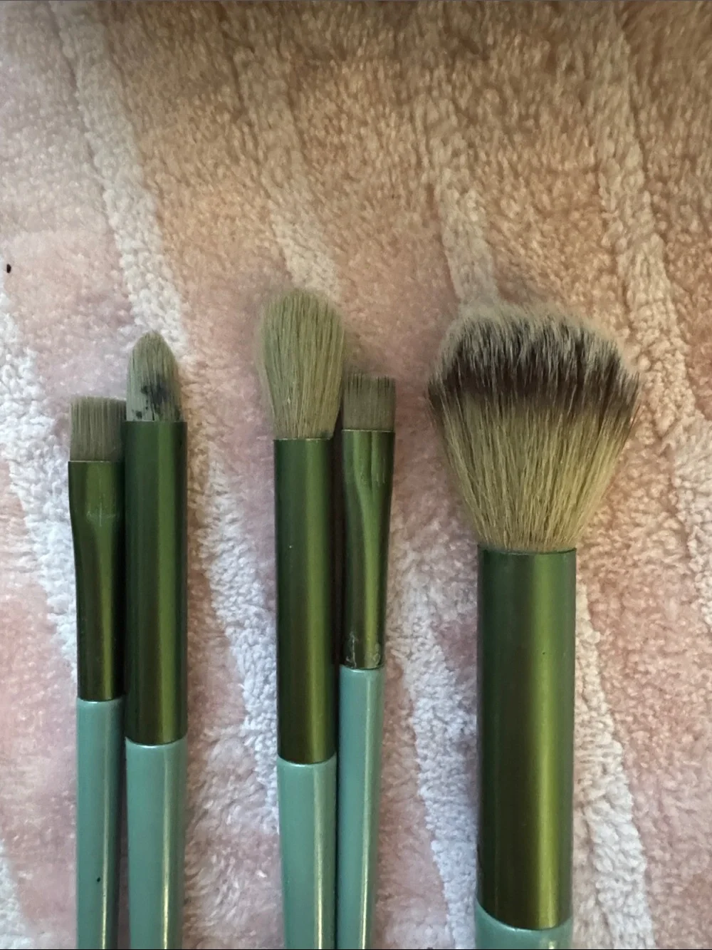 Green Women’s Makeup Brush Set - 6 Pieces